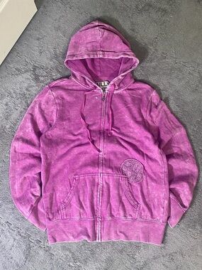 Billabong Purple Washed Zip-Up Hoodie